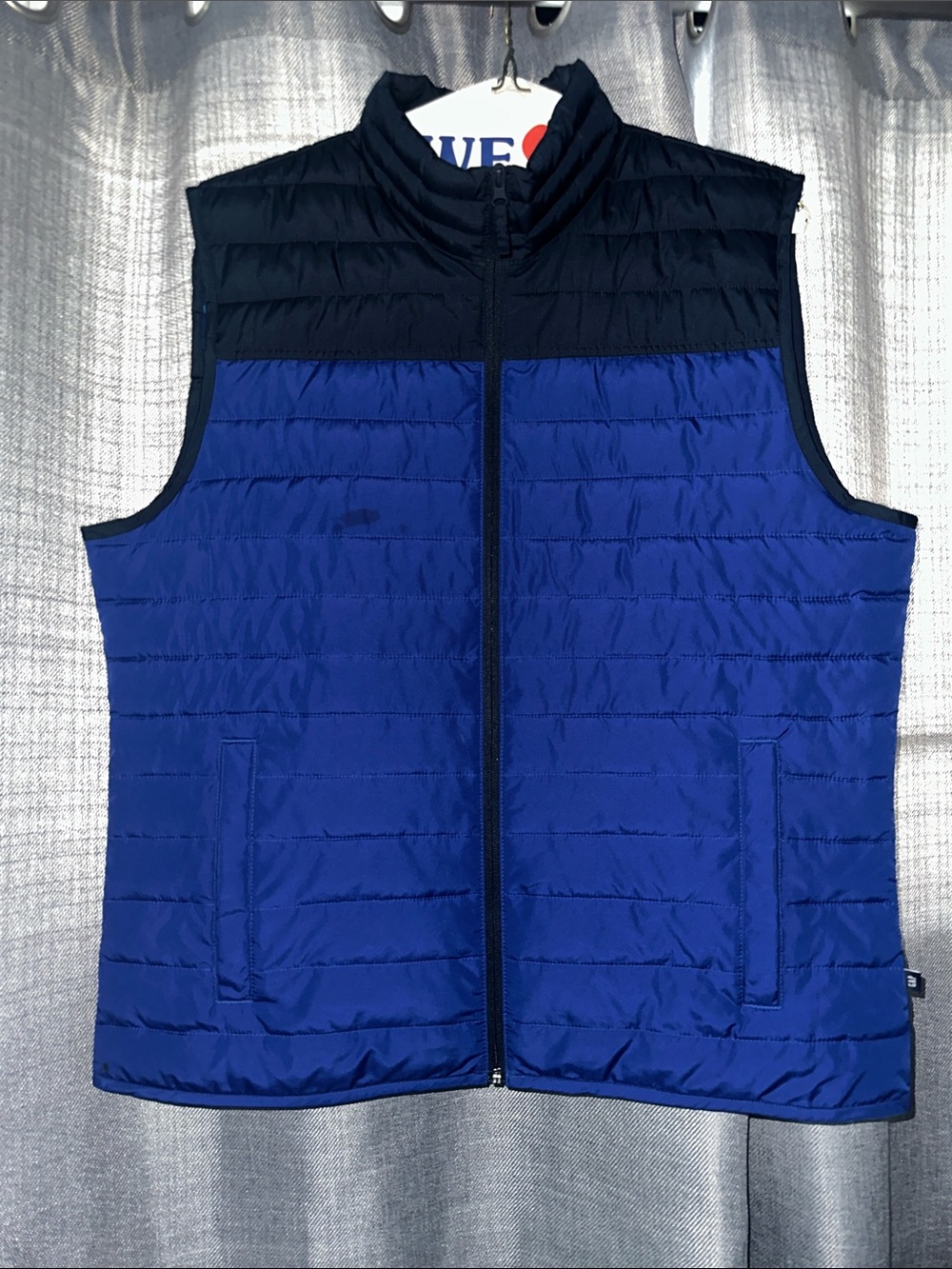 GAP Men's Navy Blue Vest with Black Yoke